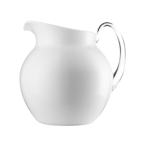 Palla Glazed Pitcher, White