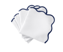 Load image into Gallery viewer, Scallop Edge Napkin-Set of 4, Sapphire
