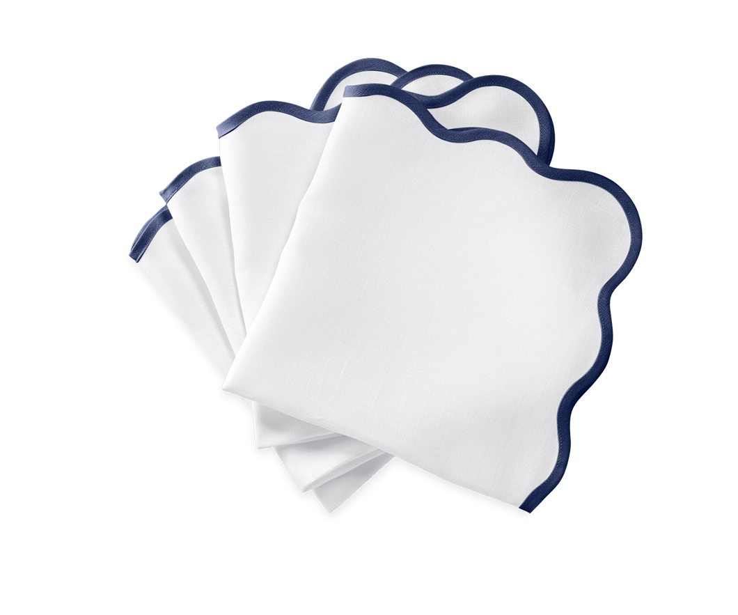 Scallop Edge Napkin-Set of 4, Sapphire