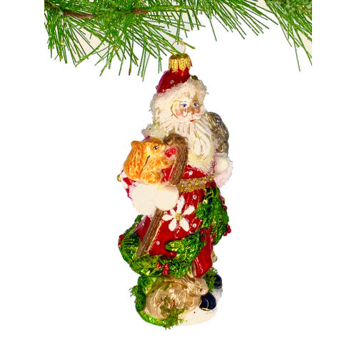 Strasburg Santa Ornament, 6.5